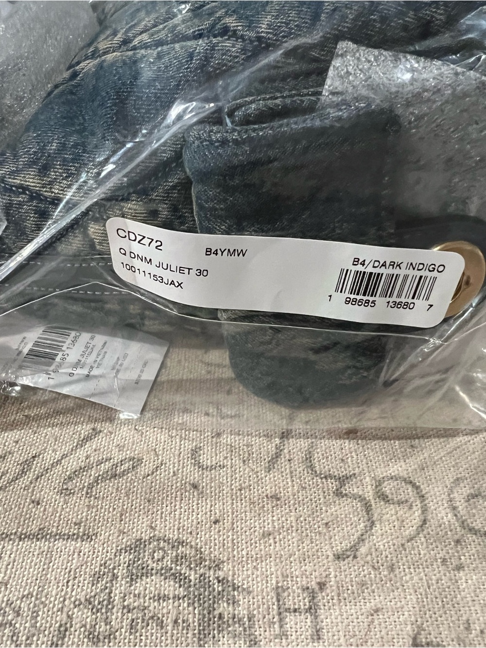 COACH Juliet Soft Quilted Loved Denim Pocket Bag 30 NWT - Picture 4 of 5